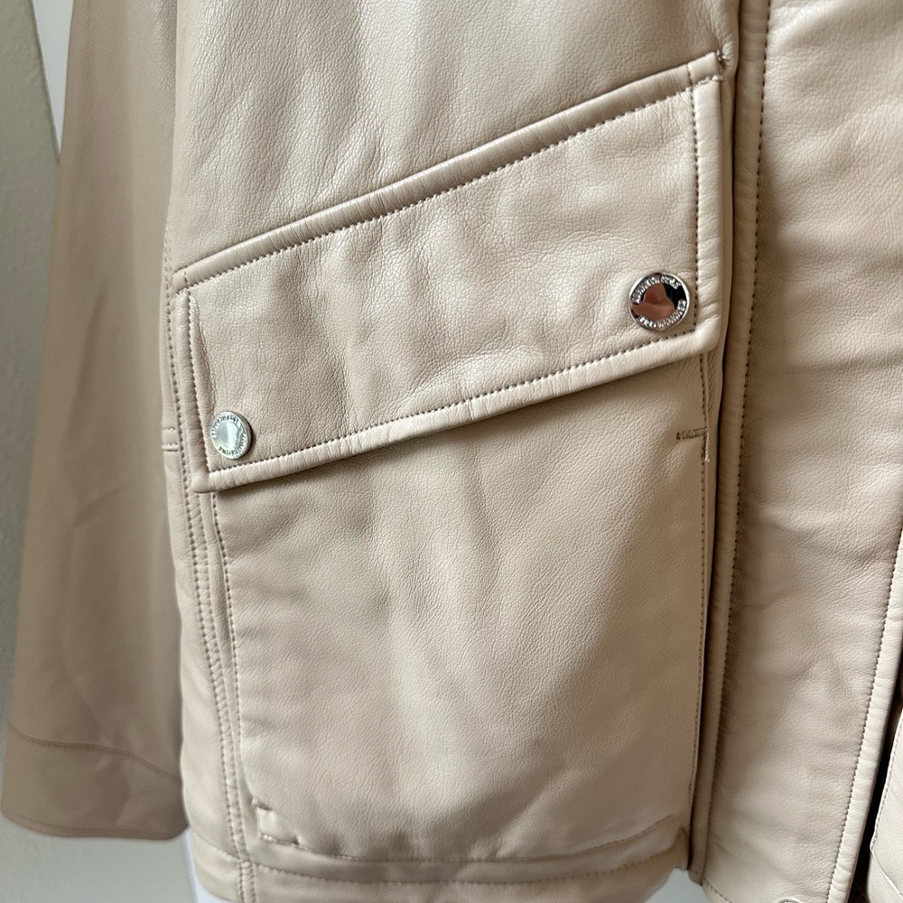 Kenneth Cole Faux Leather Bomber Jacket, size S - Picture 5 of 8